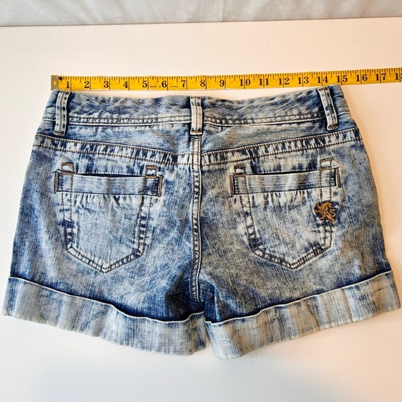 Final Price Y2K Express Vintage Lowrise Button Fly Denim Shorts Sz 2 - Picture 5 of 7